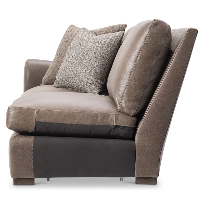 Keirnan Leather Left Arm Loveseat