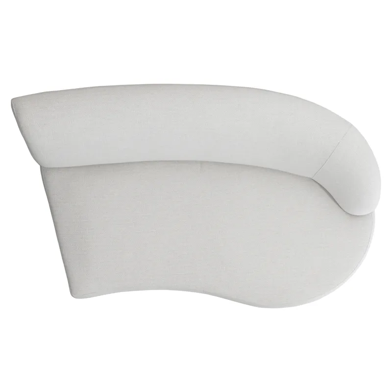 Plush Elle Fabric Right Arm Loveseat