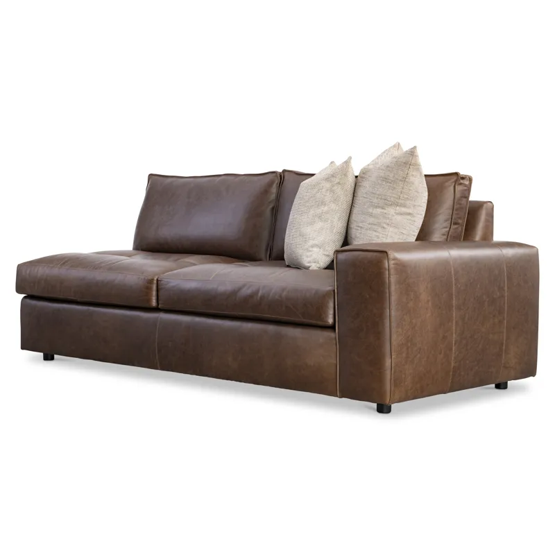 Nest Leather Right Arm Loveseat