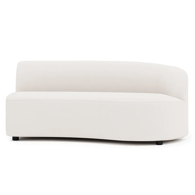 Plush Elle Fabric Right Arm Loveseat