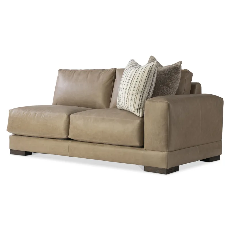 Lars Leather Right Arm Loveseat