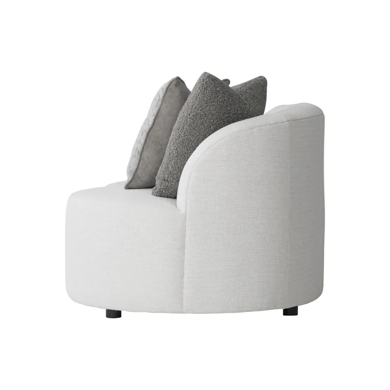 Plush Elle Fabric Right Arm Loveseat