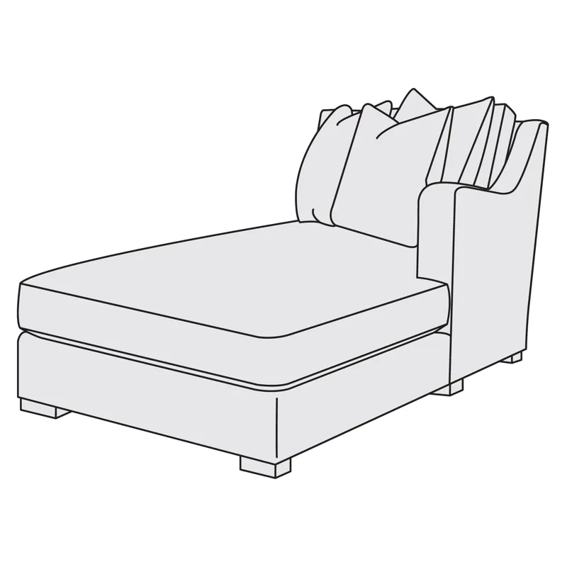 Ventura Fabric Right Arm Chaise