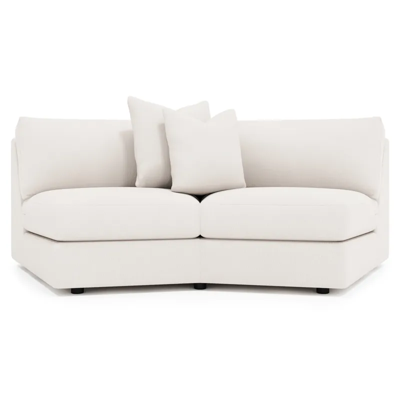 Soleil Fabric Armless Loveseat