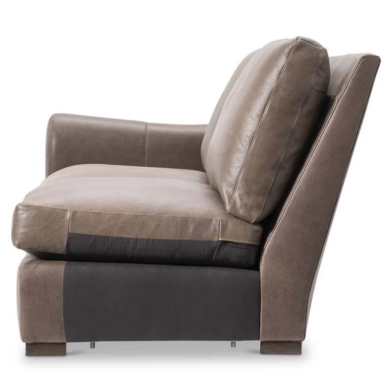 Keirnan Leather Left Arm Loveseat