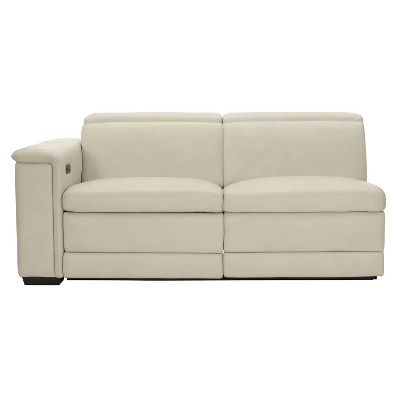 Lioni Leather Left Arm Power Motion Loveseat