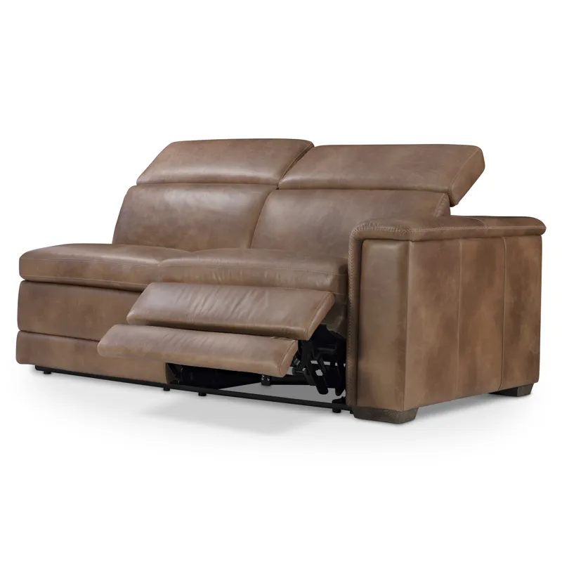 Lioni Leather Right Arm Power Motion Loveseat