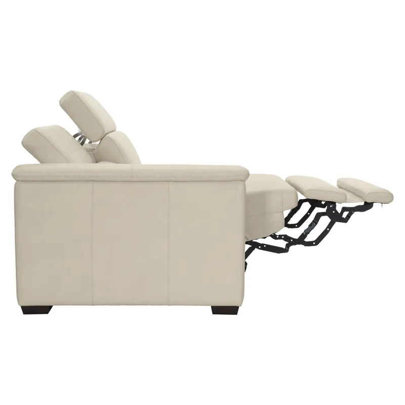 Lioni Leather Left Arm Power Motion Loveseat