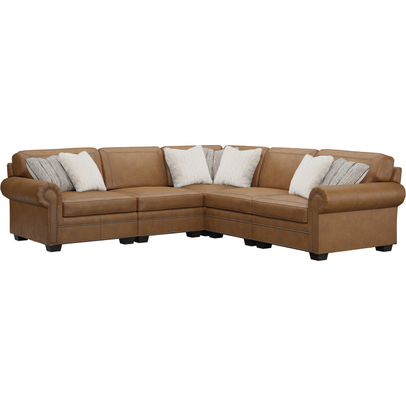 Grandview Leather Sectional NIS819160511 by Bernhardt Furniture at The