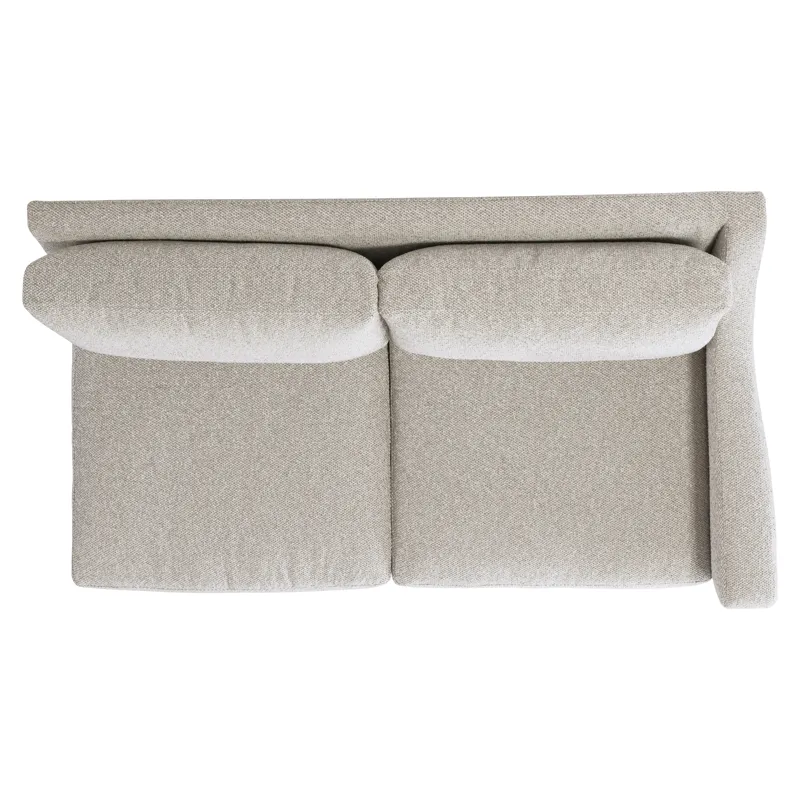 Plush Ventura Fabric Right Arm Loveseat