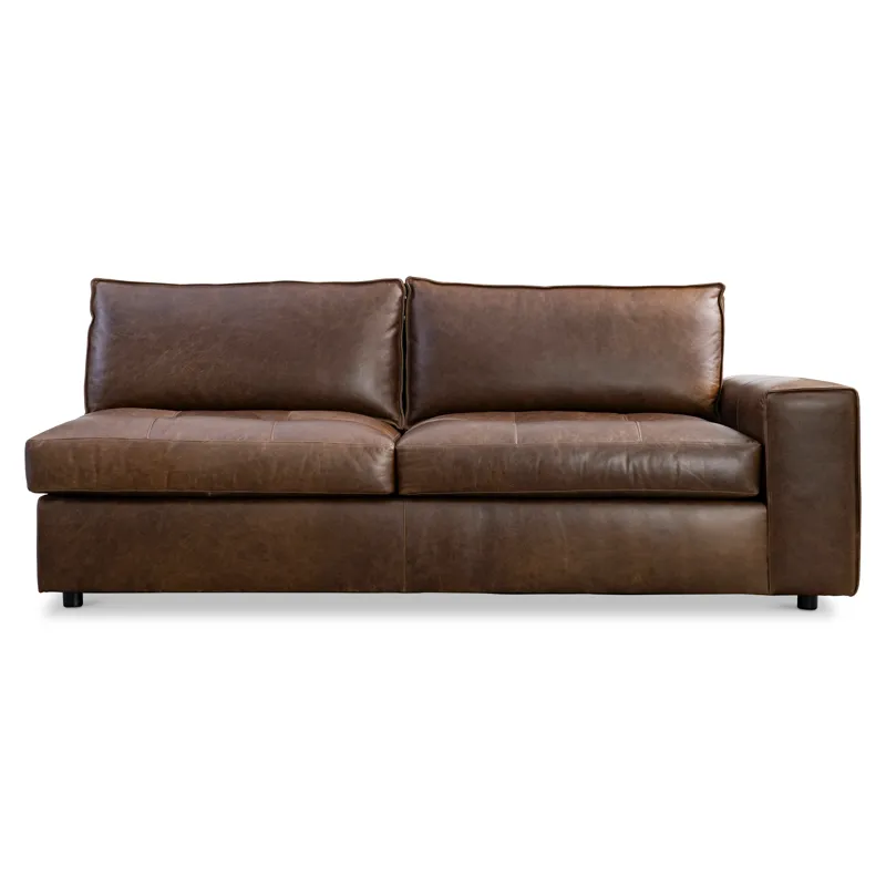 Nest Leather Right Arm Loveseat