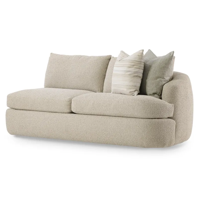 Plush Jules Fabric Right Arm Loveseat