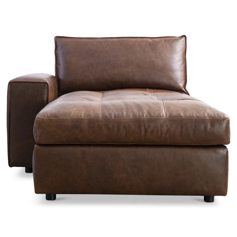 Nest Leather Left Arm Chaise