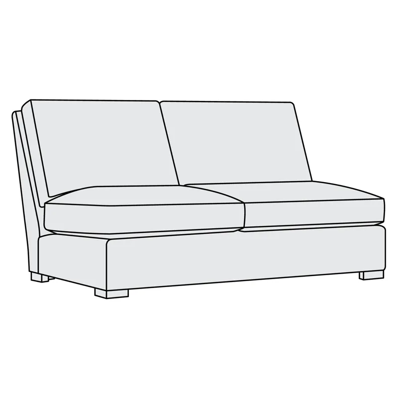 Keirnan Leather Armless Loveseat