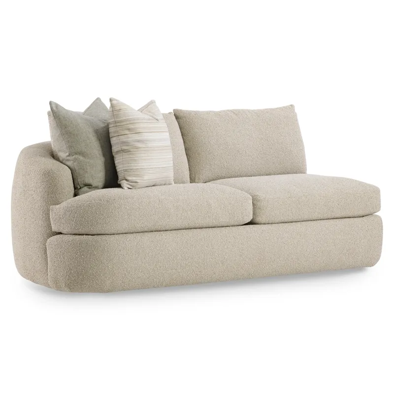 Plush Jules Fabric Left Arm Loveseat