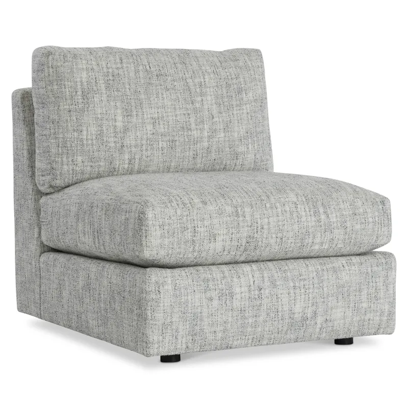 Plush Serena Fabric Armless Chair