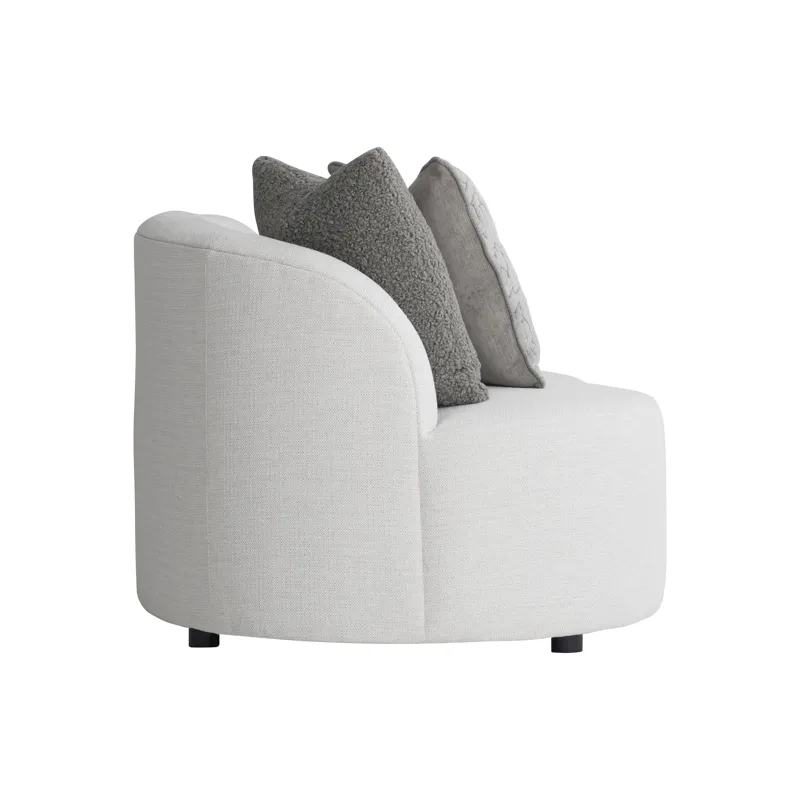 Plush Elle Fabric Left Arm Loveseat