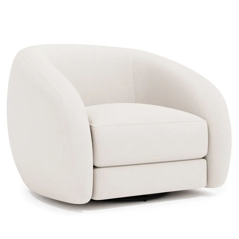 Plush Austen Fabric Swivel Chair