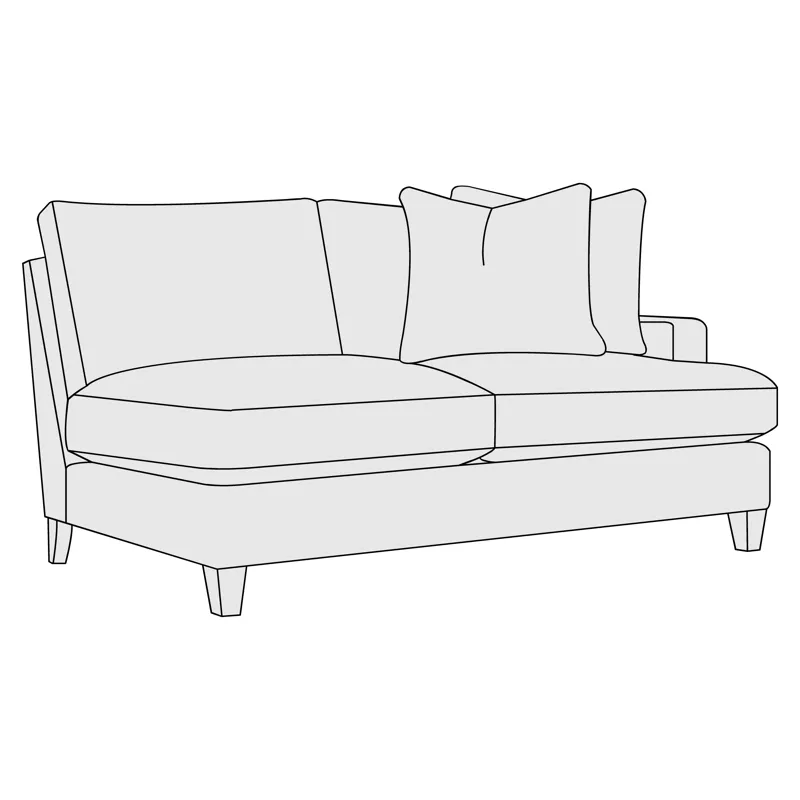 Mila Fabric Right Arm Loveseat