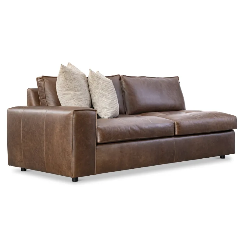 Nest Leather Left Arm Loveseat
