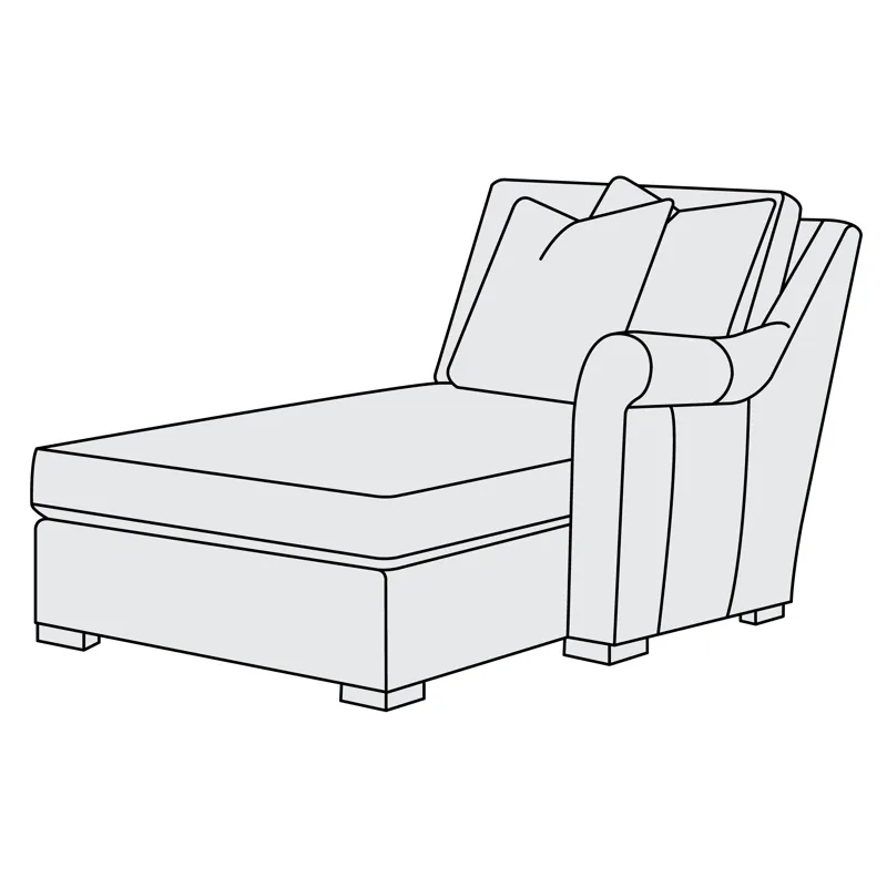 Keirnan Leather Left Arm Chaise
