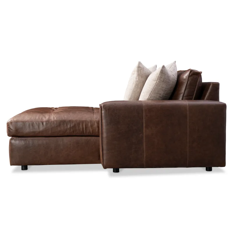 Nest Leather Right Arm Chaise