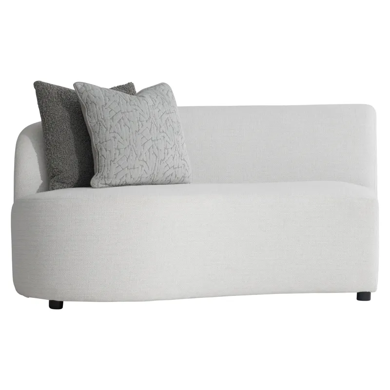Plush Elle Fabric Left Arm Loveseat