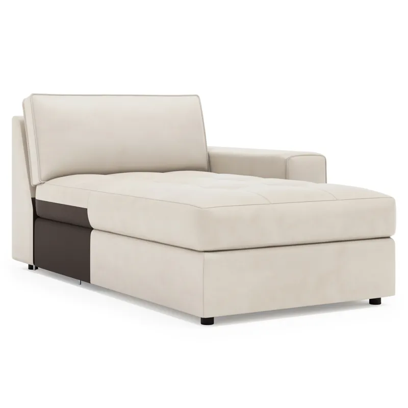 Nest Leather Right Arm Chaise