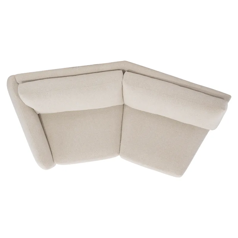 Plush Soleil Fabric Left Arm Loveseat