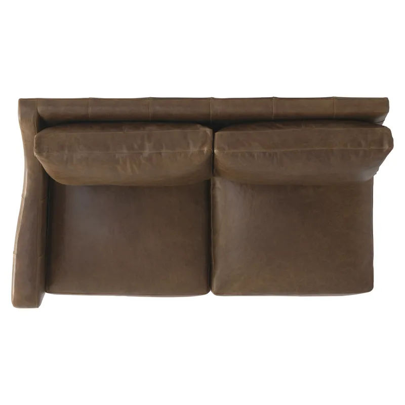 Ventura Leather Left Arm Loveseat