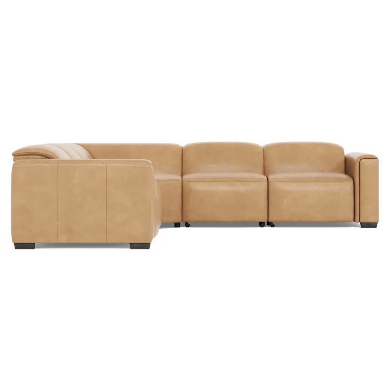 Billings Leather Power Motion Sectional