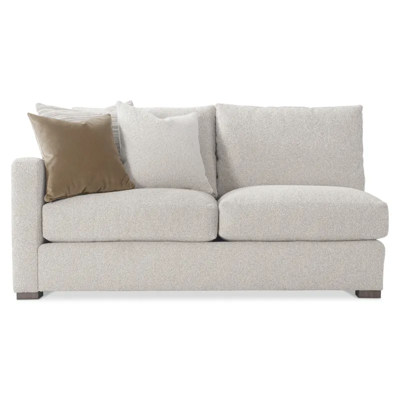 Plush Ventura Fabric Left Arm Loveseat