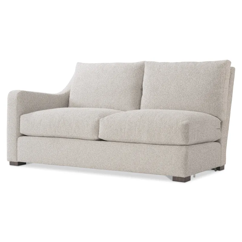Plush Ventura Fabric Left Arm Loveseat
