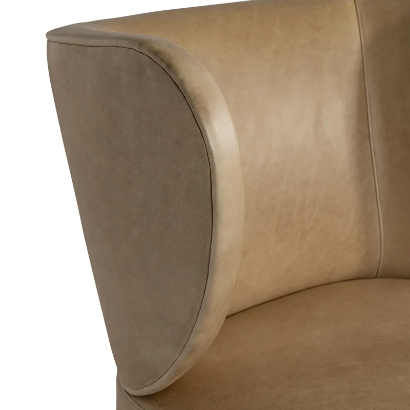 Oliver Leather Swivel Chair