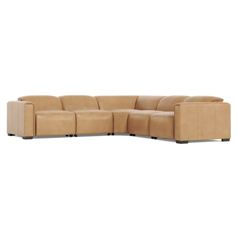Billings Leather Power Motion Sectional