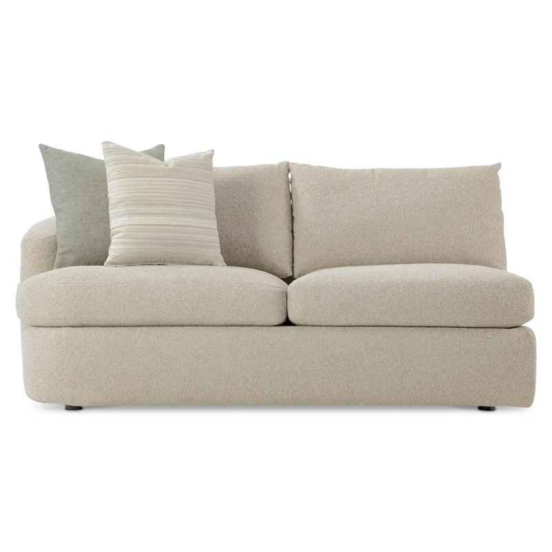 Plush Jules Fabric Left Arm Loveseat