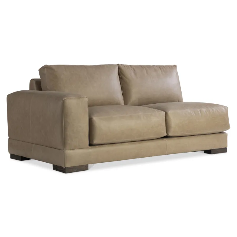 Lars Leather Left Arm Loveseat