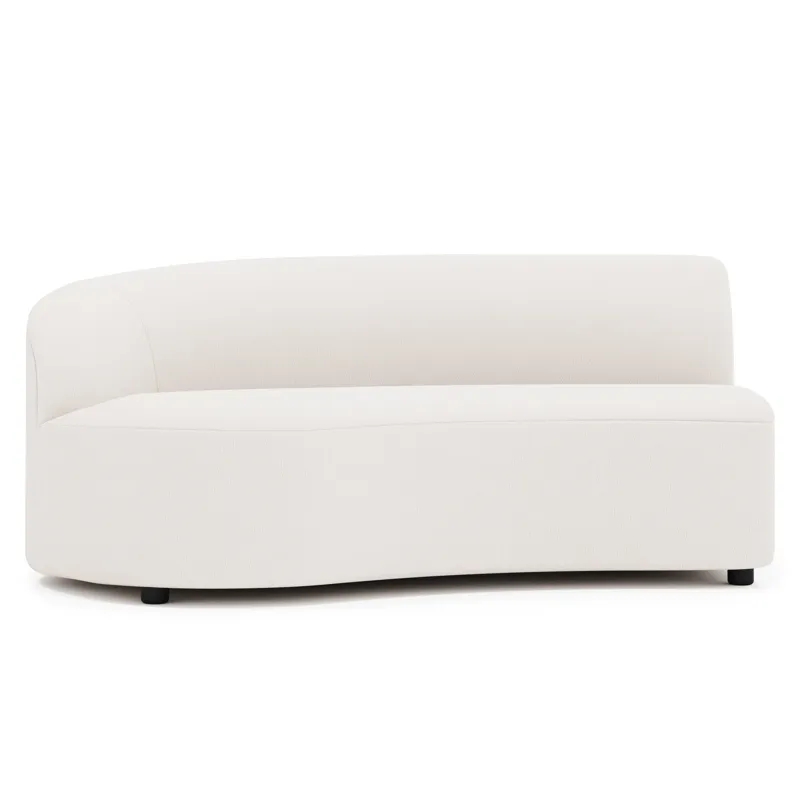 Plush Elle Fabric Left Arm Loveseat