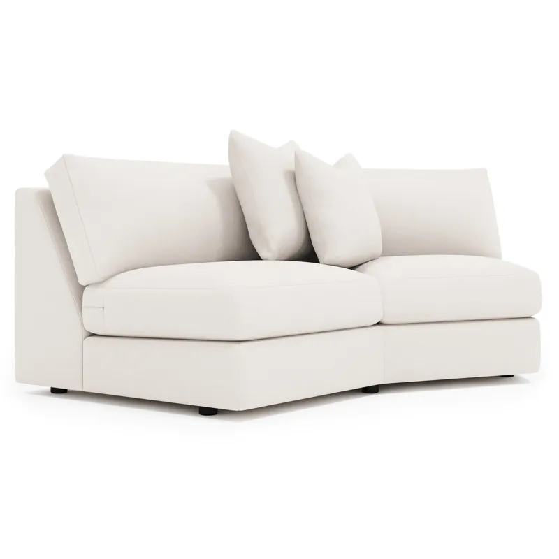 Soleil Fabric Armless Loveseat