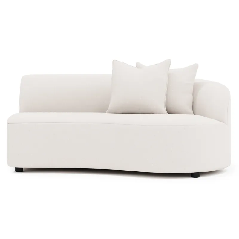 Plush Elle Fabric Right Arm Loveseat