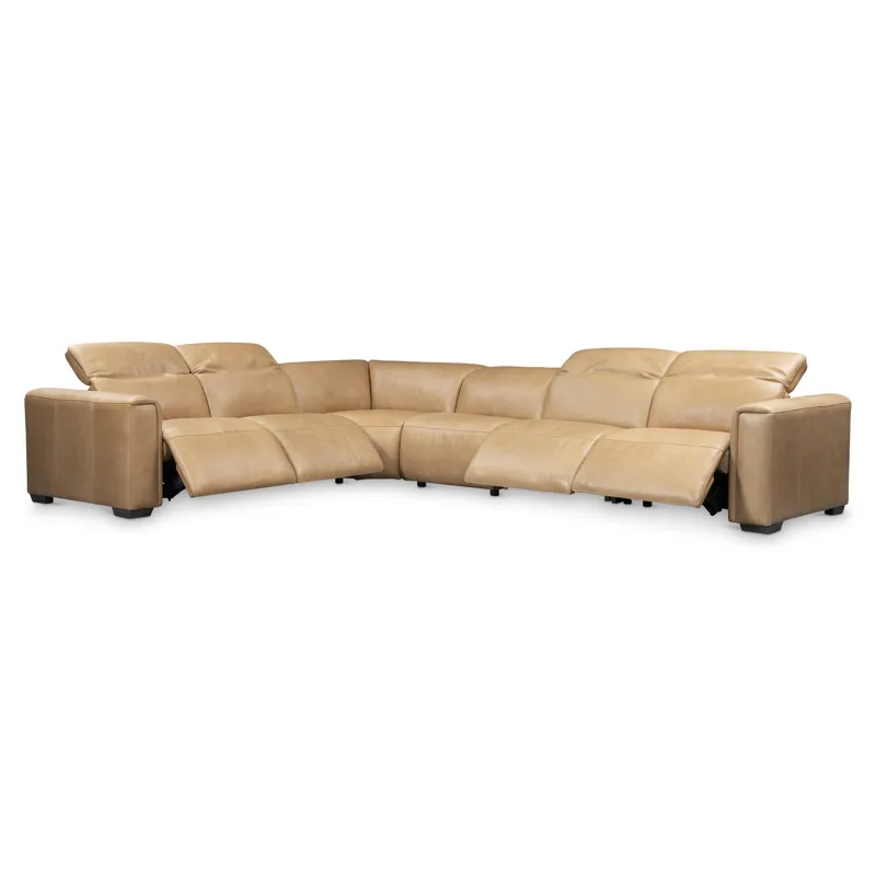 Billings Leather Power Motion Sectional
