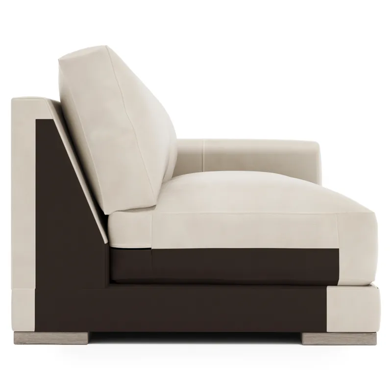Lars Leather Right Arm Loveseat