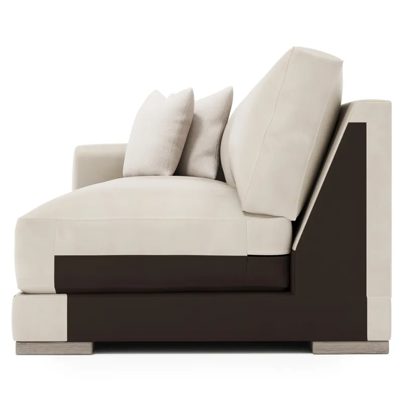 Lars Leather Left Arm Loveseat