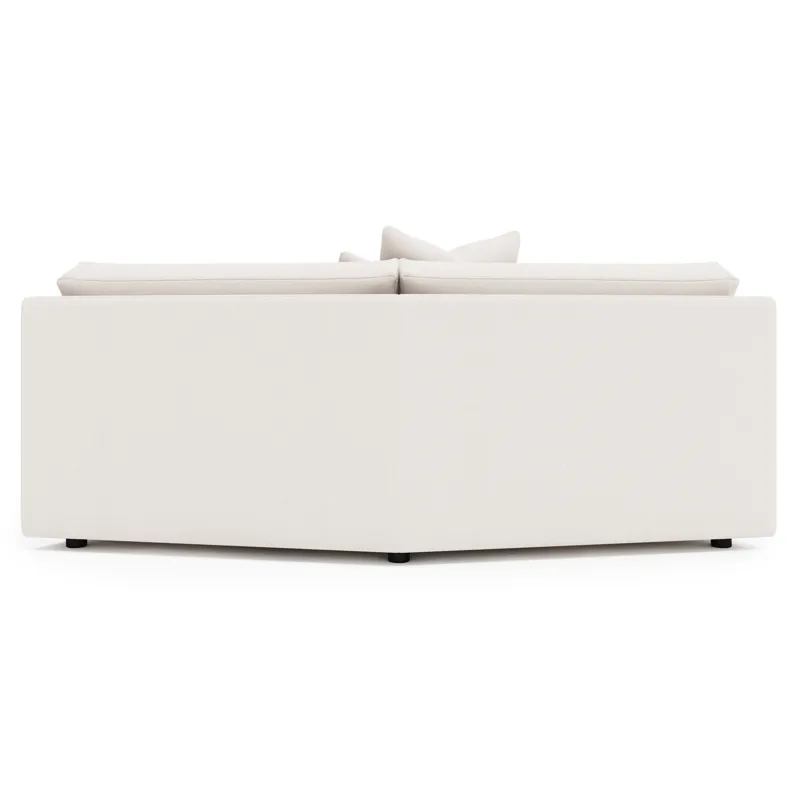 Soleil Fabric Armless Loveseat