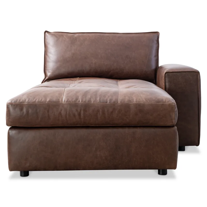 Nest Leather Right Arm Chaise