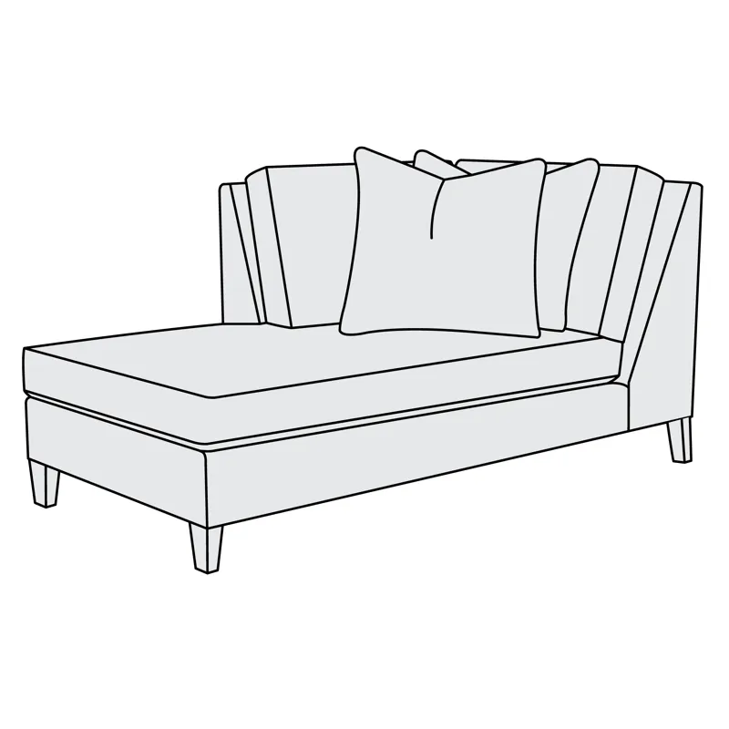 Mila Fabric Left Arm Bumper Chaise