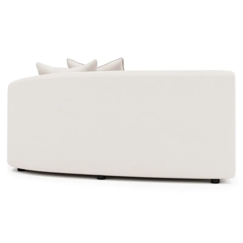 Plush Elle Fabric Right Arm Loveseat