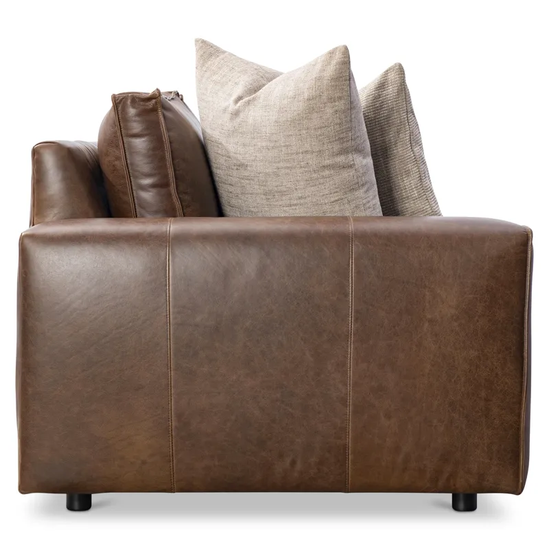 Nest Leather Left Arm Loveseat