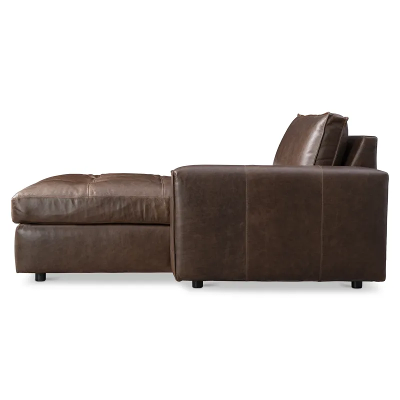 Nest Leather Right Arm Chaise