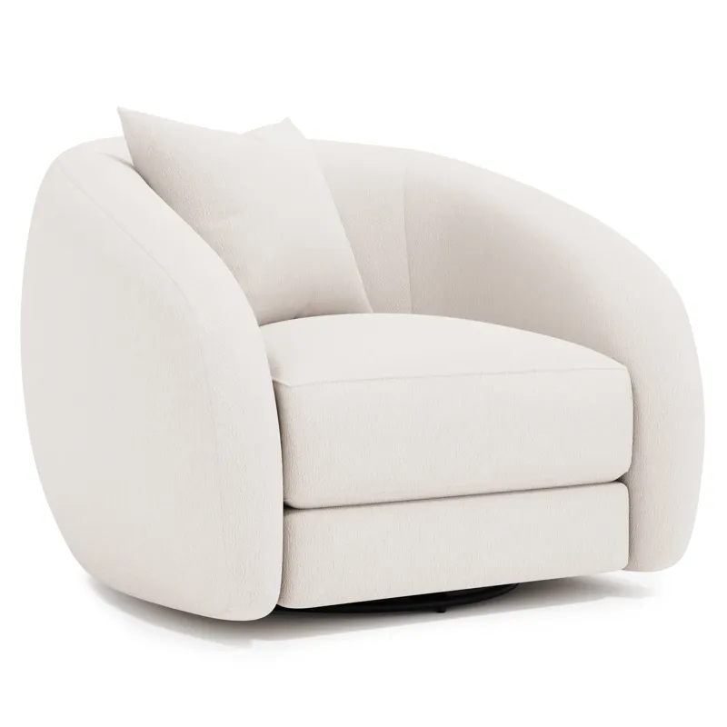 Plush Austen Fabric Swivel Chair